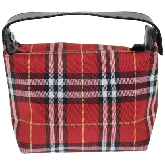 BURBERRY Nova Check Hand Pouch Nylon Red Auth yk12413 - Picture 2 of 16